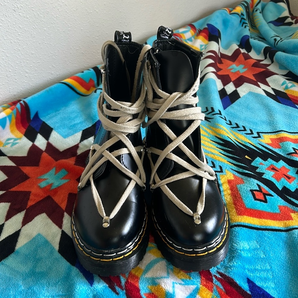 Rick Owens x Doc Martins leather boots